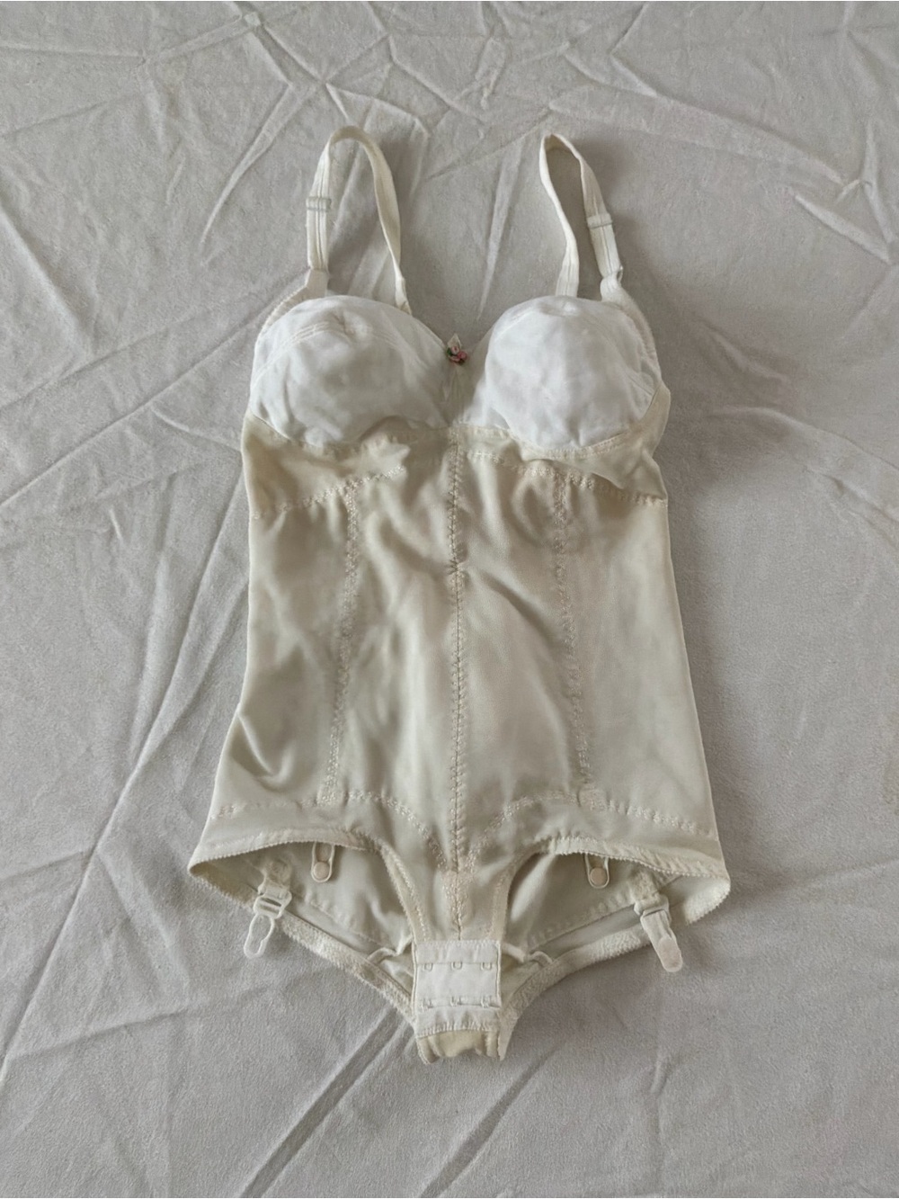 ******* Adonna Cream Longline Shapewear Bodysuit b1 *******